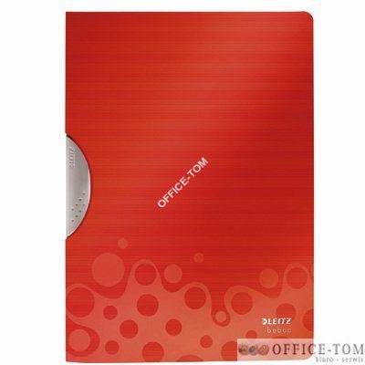 Skoroszyt z klipsem LEITZ Bebop, czerwony