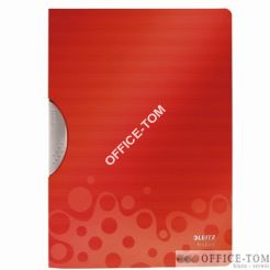 Skoroszyt z klipsem LEITZ Bebop, czerwony