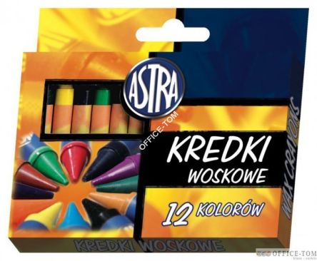 Kredki woskowe Astra 12 kolorów