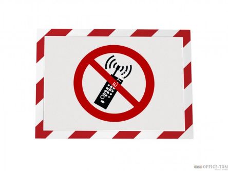 DURAFRAME SECURITY A4 – dwukolorowa, samoprzylepna ramka magnetyczna, czerwony/biały