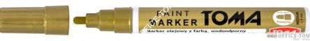 Marker olejowy z farbą, końcówka 2,5mm - złote Toma