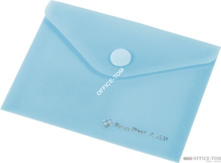 Teczka kopertowa z napą PP FOCUS A7 przezroczysta niebieska Panta Plast