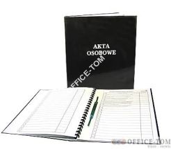 Teczka akt osobowych WARTA oprawa twarda b. wew. czarna zadr.