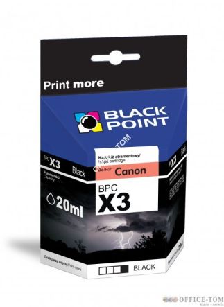 BLACK POINT Wkład do CANON BX-X3 Czarny 20ml