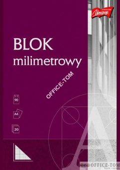 Blok z papieru milimetrowego A4, 20k.