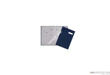 Teczka do podpisu DURABLE, 20-częściowa, kolor granatowy, okładka z płótna, szare przekładki