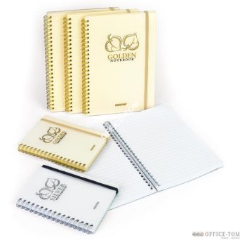 Kołonotatnik GOLDEN&SILVER A5 80kartek 80g linia MINTRA