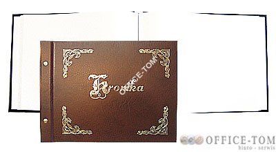 Kronika   345x255 poziom(nadruk złoty tłok) brąz Warta