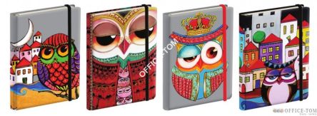 Notatnik ekskluzywny NARCISSUS 80k. Owls&City 12x17 4 wzory