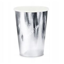 Kubeczki papierowe srebrne (6 szt.), 220ml - POD ZAMÓWIENIE