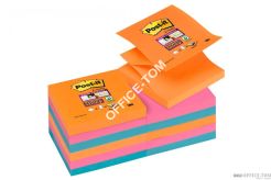 Bloczki samoprzylepne R330-12SS-EG Post-it® Super sticky Z-Notes, paleta Bangok, 12 sztuk po 90 kartek, 76x76mm