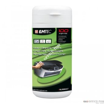 Ściereczki do plastiku EMTEC 100szt w tubie wilgotne