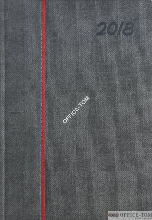 Kalendarz A4 książkowy ok.06-C1 szara juta kapitałka Telegraph