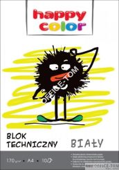 Blok techniczny biały 170g A4 HAPPY COLOR