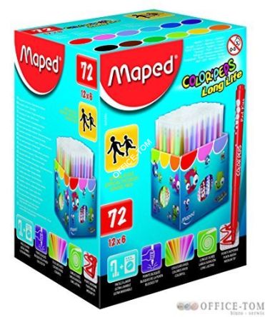 Flamastry COLORPEPS trójkątne 72 szt. SCHOOL PACK Maped
