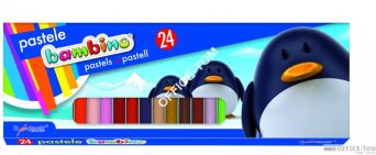 Kredki Pastele „BAMBINO” 24-kolory w pudełku kartonowym  ST.MAJEWSKI