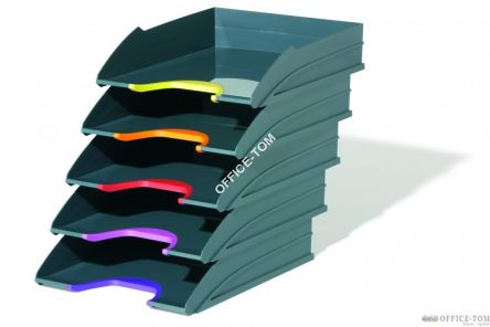 VARICOLOR, zestaw 5 tacek na dokumenty Antracyt 770557 DURABLE