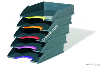 VARICOLOR, zestaw 5 tacek na dokumenty Antracyt 770557 DURABLE
