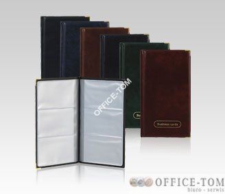 Wizytownik na 48 wizytówek LUX WI-11 Biurfol  Granatowy