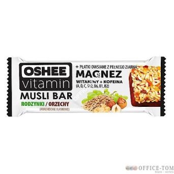Oshee Vitamin Baton owocowy z witaminami Musli Bar 40g Rodzynki/Orzechy