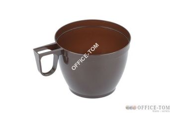 Filiżanka plastikowa brązowa 160ml (opakowanie 50szt)