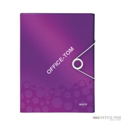 Teczka z gumką Leitz WOW, 30 mm 250k A4 Metaliczna fioletowa