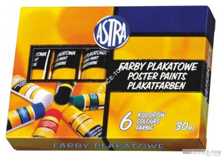 Farby plakatowe 6 kol.A\'30 tuba ASTRA