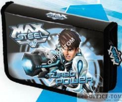 Piórnik dwuklapkowy bez wyp. MAX STEEL ST.MAJEWSKI