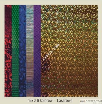 Karton A2 250gr.holographic-laser  mix (24) CORMORAN *7832