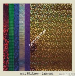 Karton A2 250gr.holographic-laser  mix (24) CORMORAN *7832