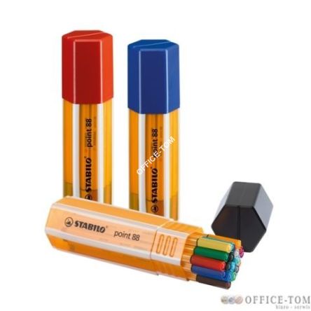 Cienkopis STABILO point 88 0,4mm, plastikowy pojemnik Big point Box 20 szt.