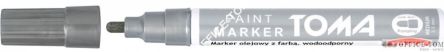 Marker olejowy z farbą, końcówka 2,5mm - srebrne Toma