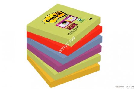 Bloczki samoprzylepne Post-it® Super Sticky, paleta Marrakesz, 76x76mm, 6x90 kartek