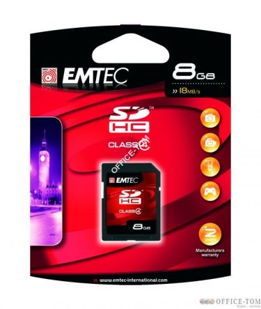 Karta pamięci EMTEC SDHC 8GB High Speed HC 60x  (Class 4)