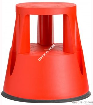 Taboret biurowy Twin Lift Czerwony dwustopniowy TWINCO