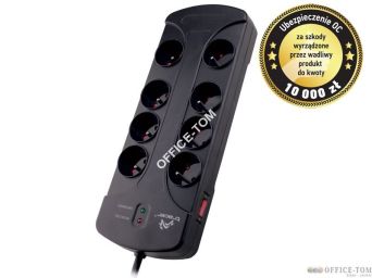 Listwa TRACER POWERGUIDE  8 gniazd 3m Czarny