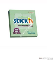 Notes samoprzylepny 76X76mm 360 stopni zielony STICK\'N