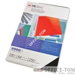 Okładki do bindowania GBC chromolux A4 250 gm2 100 sztuk. Czarne