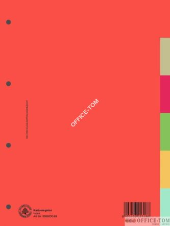 Przekładka Donau karton A4 KOLOR 6 kartek