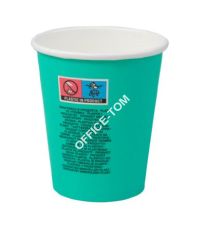 Kubek papierowy kolorowy turkusowy 250ml, 50szt