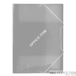 Teczka plastikowa z gumką szeroka TG-12 Biurfol Mleczna transparnetna