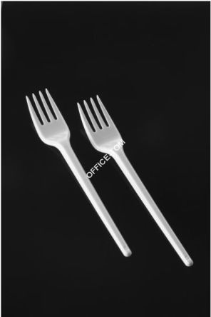 Widelec sztaplowany jednorazowy, biały, plastikowy (100szt.)