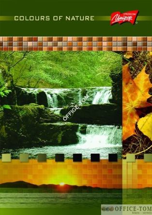 Zeszyt na spirali okładka laminowana A5, 80k., krata NATURE UNIPAP