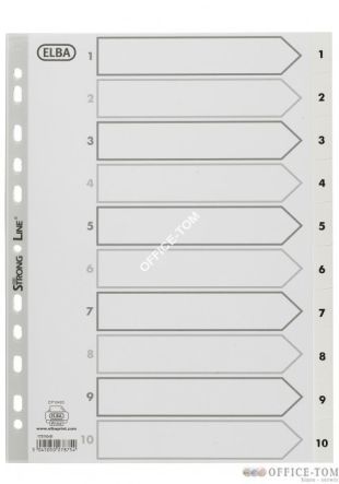 Przekładki Numeryczne Elba A4 10T PP12/100 bia