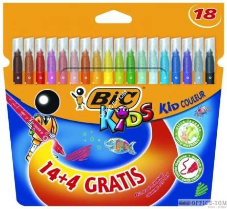 Flamastry Bic Kid Couleur Pudełko 14+4