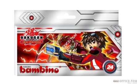 Kredki BAMBINO  24-kol.   w pud.kart. BAKUGAN St.Majewski
