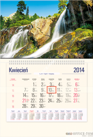 Kalendarz jednodzielne WODOSPAd z główka J09 TELEGRAPH