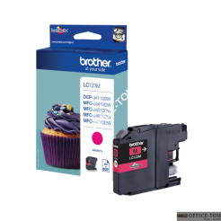 Tusz BROTHER (LC123M) purpurowy 600str