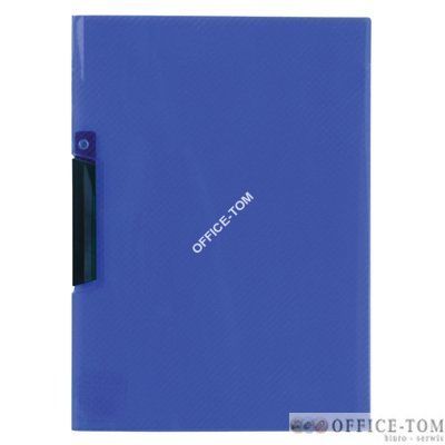 Skoroszyt ofertowy z klipsem, transparentny PK-11 BIURFOL Niebieski