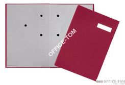 Teczka do podpisu DURABLE, 20-częściowa, kolor czerwony, okładka z tworzywa, szare przekładki